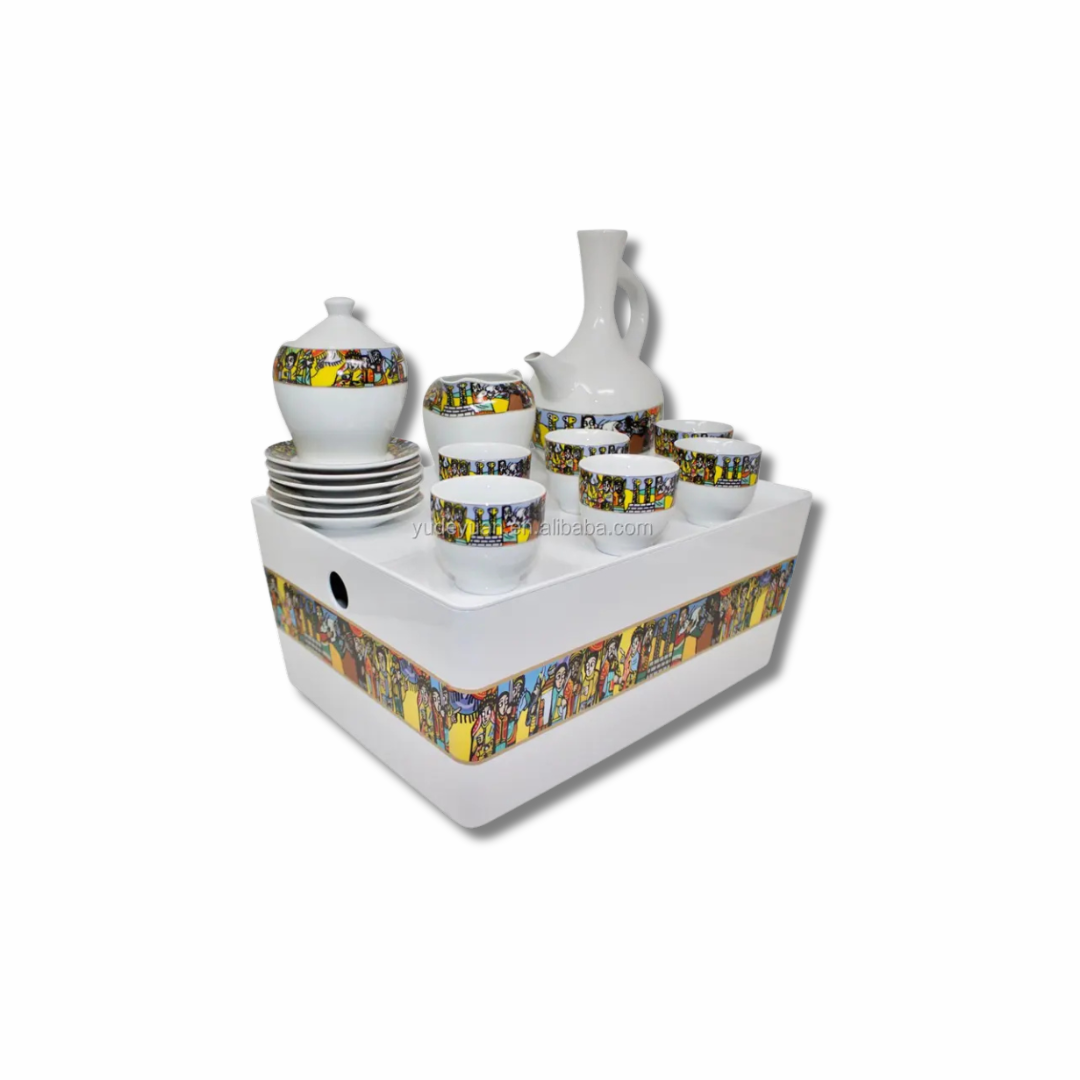 Traditional Ethiopian Tea Set(13 piece)