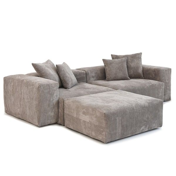 Corduroy L-Shape Sofa