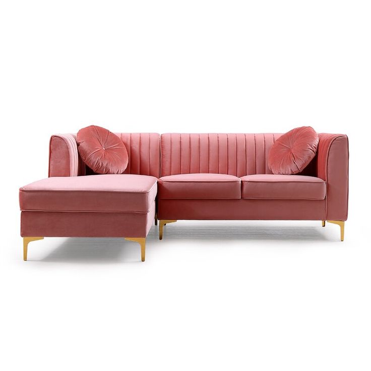 Blush Pink Velvet Sofa
