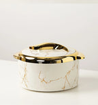 3 piece Marble white insulated food warmer