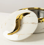 3 piece Marble white insulated food warmer