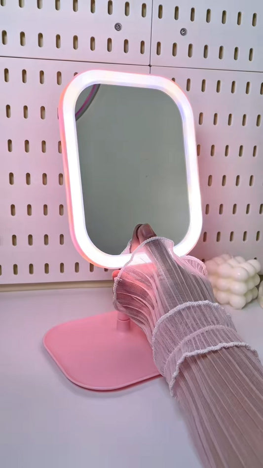 Touch LED makeup and skincare mirror