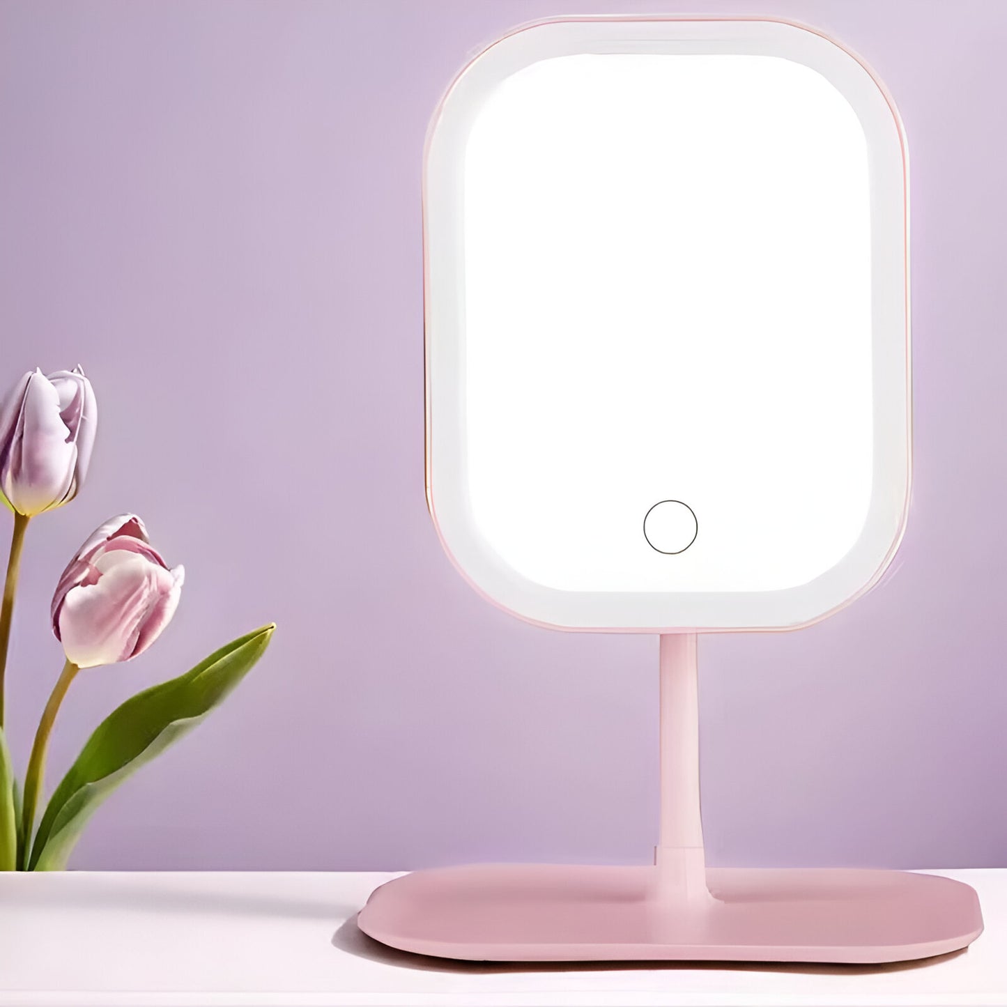 Touch LED makeup and skincare mirror