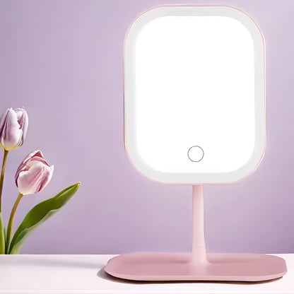 Touch LED makeup and skincare mirror