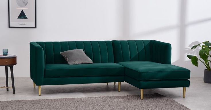 Emerald Green Velvet Sofa