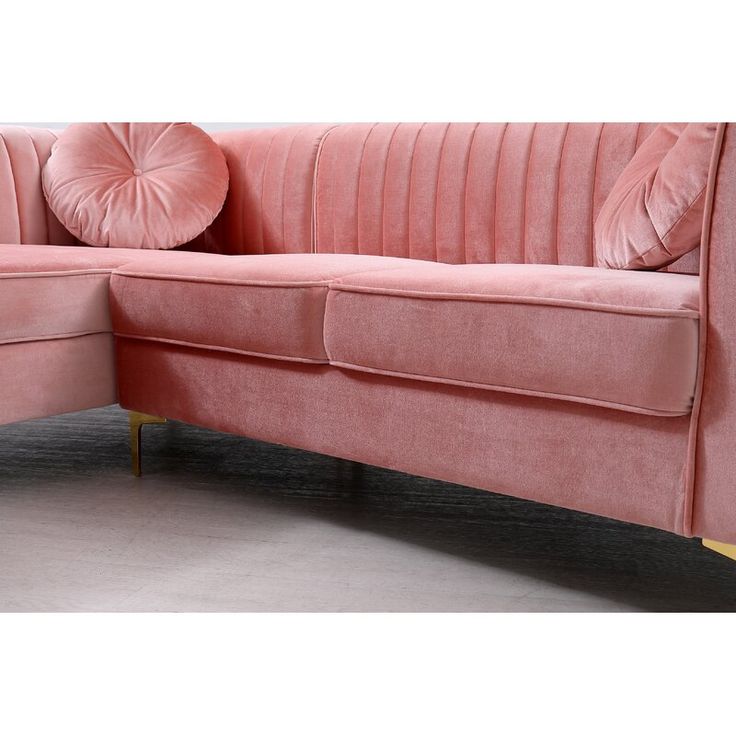 Blush Pink Velvet Sofa